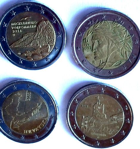 Euro coins popular - 2-euro, *popular