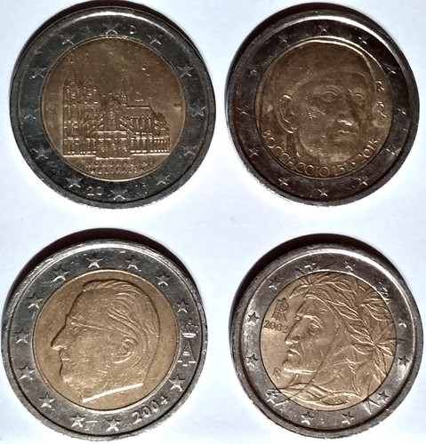 Euro coins popular - 2-euro, coins,