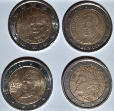 4X 2-Euro Coins, *POPULAR